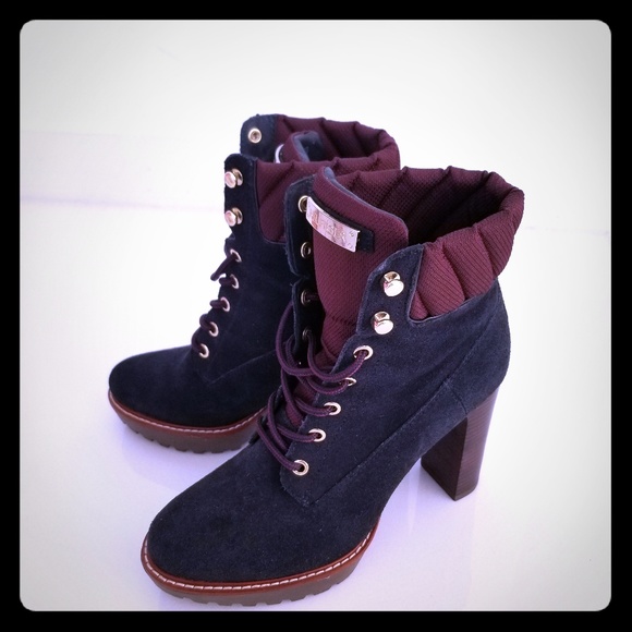 tommy hilfiger lace up booties